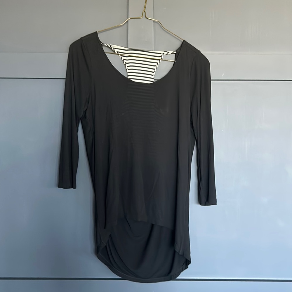 Addison black tunic top